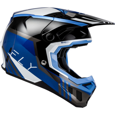 FLY RACING Formula CC Strike Helm - Schwarz/Blau/Grau/Weiß