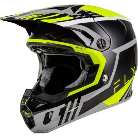 Casco FLY RACING Formula CC Strike - gris/negro/Hi-Vis