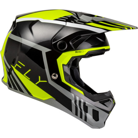 FLY RACING Formula CC Strike Helm - Grau/Schwarz/Hi-Vis