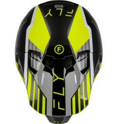 FLY RACING Formula CC Strike Helm - Grau/Schwarz/Hi-Vis