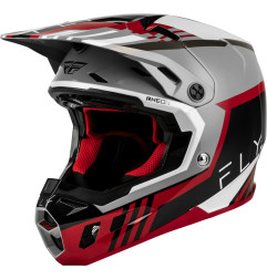 Casco FLY RACING Formula CC Strike - gris/rojo/negro/blanco