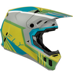 FLY RACING Formula CC Strike Helmet - Matte Grey/Green/Teal