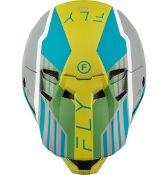 FLY RACING Formula CC Strike Helm - Matte Grau/Grün/Teal
