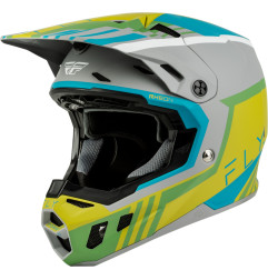 FLY RACING Formula CC Strike Helmet - Matte Grey/Green/Teal