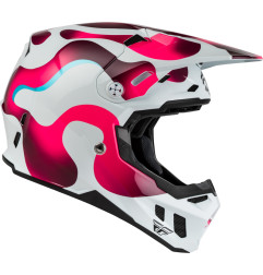 Casque FLY RACING Formula CC Vibe - blanc/rose/bleu