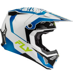FLY RACING Formula CP Charge Helm - Weiß/Blau/Schwarz
