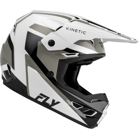 FLY RACING Kinetic Sync Helm - Weiß/Schwarz/Grau