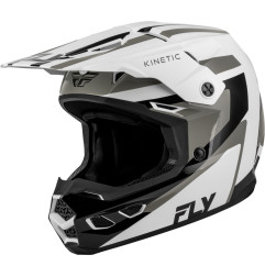 FLY RACING Kinetic Sync Helm - Weiß/Schwarz/Grau