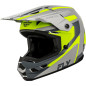 FLY RACING Kinetic Sync Helm - Grau/Hi-Vis FLY RACING Kinetic Sync Helm - Grau/Hi-Vis