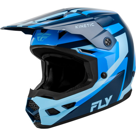 FLY RACING Kinetic Sync Helm - Navy/Blau/Light Blue