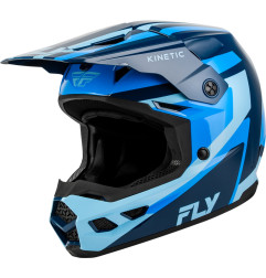 FLY RACING Kinetic Sync Helm - Navy/Blau/Light Blue