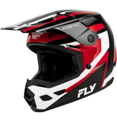 FLY RACING Kinetic Sync Helm - Schwarz/Rot/Weiß