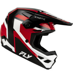 FLY RACING Kinetic Sync Helm - Schwarz/Rot/Weiß