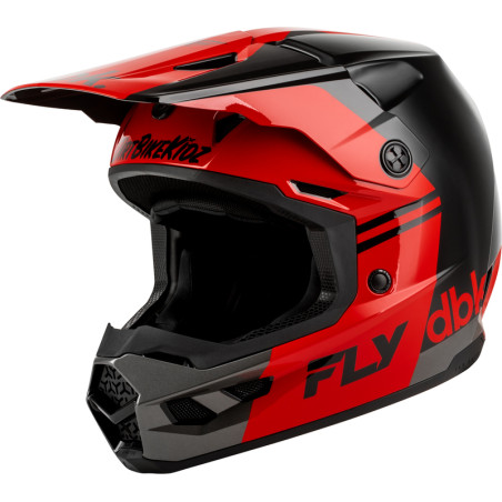 FLY RACING Kinetic DBK 27 Helm - Schwarz/Rot/Grau