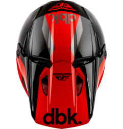 Casco FLY RACING Kinetic DBK 27 - negro/rojo/gris