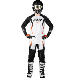 Camiseta FLY RACING Evolution DST Bolt - blanco/negro/naranja