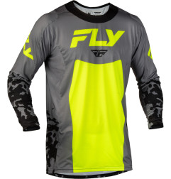 FLY RACING Lite Flake Jersey - Grau/Hi-Vis/Schwarz