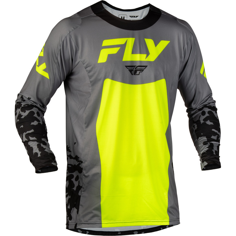 Maillot FLY RACING Lite Flake - gris/Hi-Vis/noir