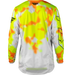 Camiseta FLY RACING Kinetic Blur - blanco/Hi-Vis/naranja