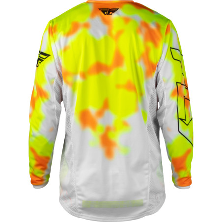 Camiseta FLY RACING Kinetic Blur - blanco/Hi-Vis/naranja