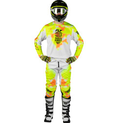 FLY RACING Kinetic Blur Jersey - Weiß/Hi-Vis/Orange