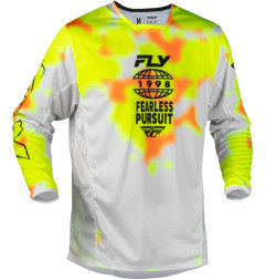 Maillot FLY RACING Kinetic Blur - blanc/Hi-Vis/orange