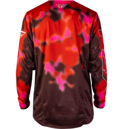 Maillot FLY RACING Kinetic Blur - rouge/marron