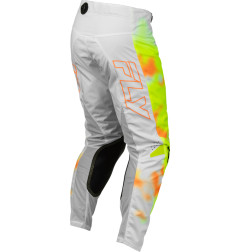 Pantalón FLY RACING Kinetic Blur - blanco/Hi-Vis/naranja