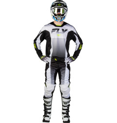 Camiseta FLY RACING Kinetic Fade - blanco/negro/Hi-Vis
