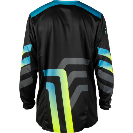 FLY RACING Kinetic Volt Jersey - Black/Grey/Teal/Yellow