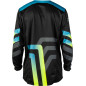 FLY RACING Kinetic Volt Jersey - Schwarz/Grau/Teal/Gelb