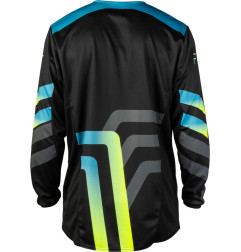 Maillot FLY RACING Kinetic Volt - noir/gris/Teal/jaune