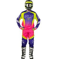 Camiseta FLY RACING F-16 Raze - violeta/rojo/amarillo