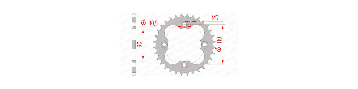 Kettensätze, Ketten, Ritzel und Kettenräder für ADLY Quads