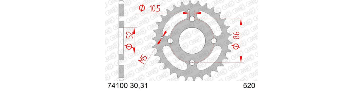 Couronne pour quad KYMCO