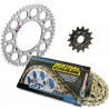 Chaîne, kit chaîne, couronne et pignon pour moto cross, enduro,...